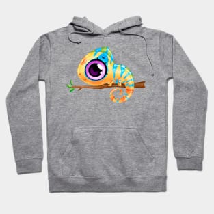 chameleon hand drawn cute Hoodie